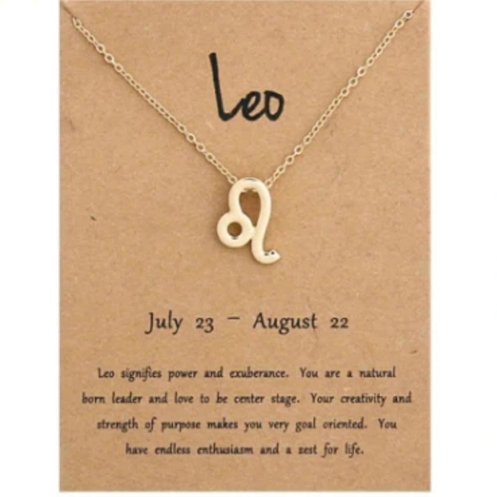 Leo zodiac sign necklace